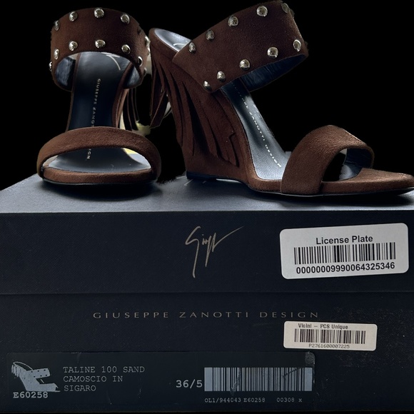 Giuseppe Zanotti Brown Studded Sandals (Whitney) - Picture 2 of 9